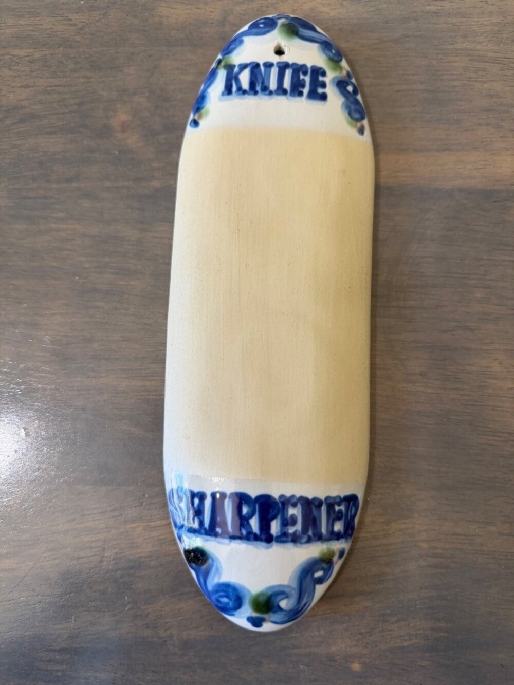 Vintage M.A. Hadley Pottery Knife Sharpener Wall Hanging Plaque Stoneware